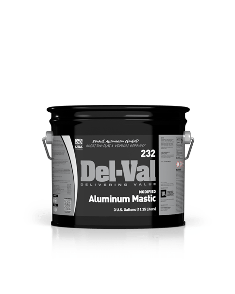 Del-Val 232 Modified Aluminum Mastic in 3 Gallon Pail