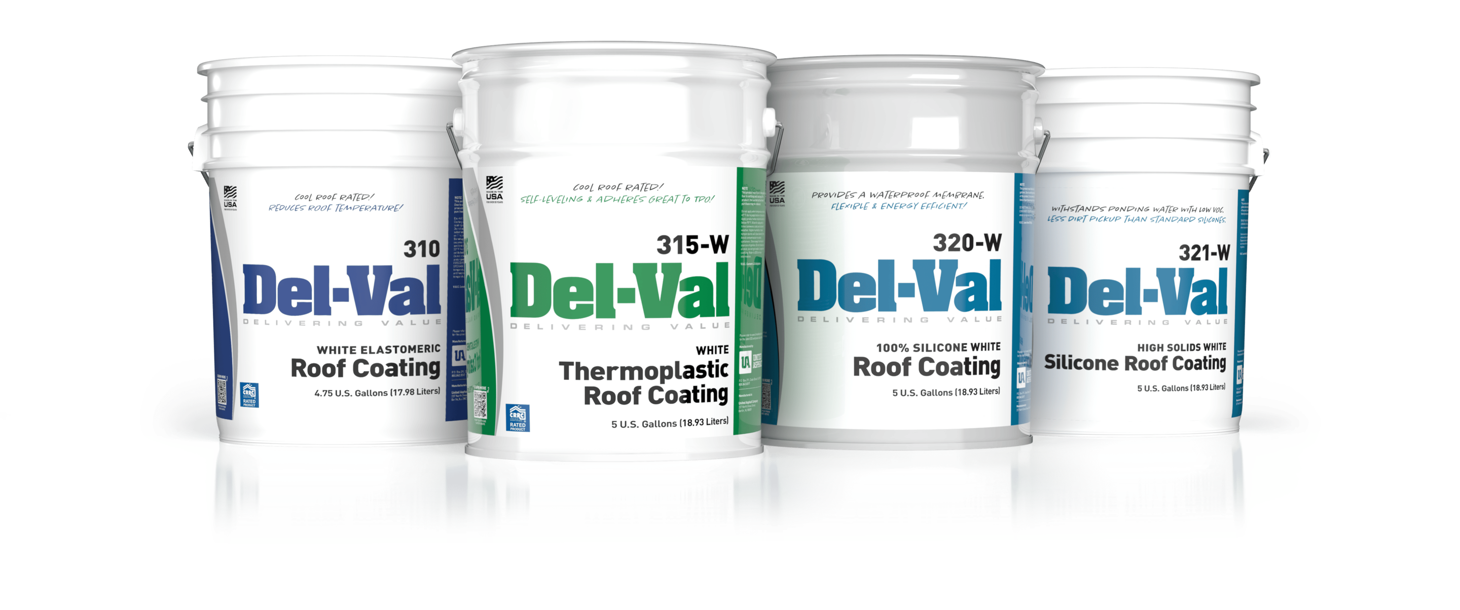 Del-Val Roof Coatings Featured Pails