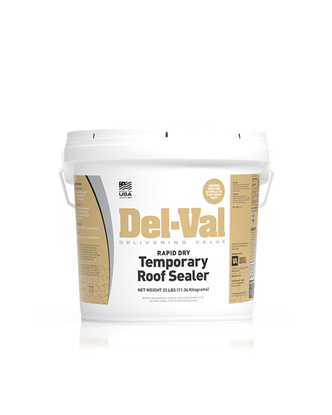 Del-Val Rapid Dry Temporary Roof Sealer 25lb Bucket Product Image