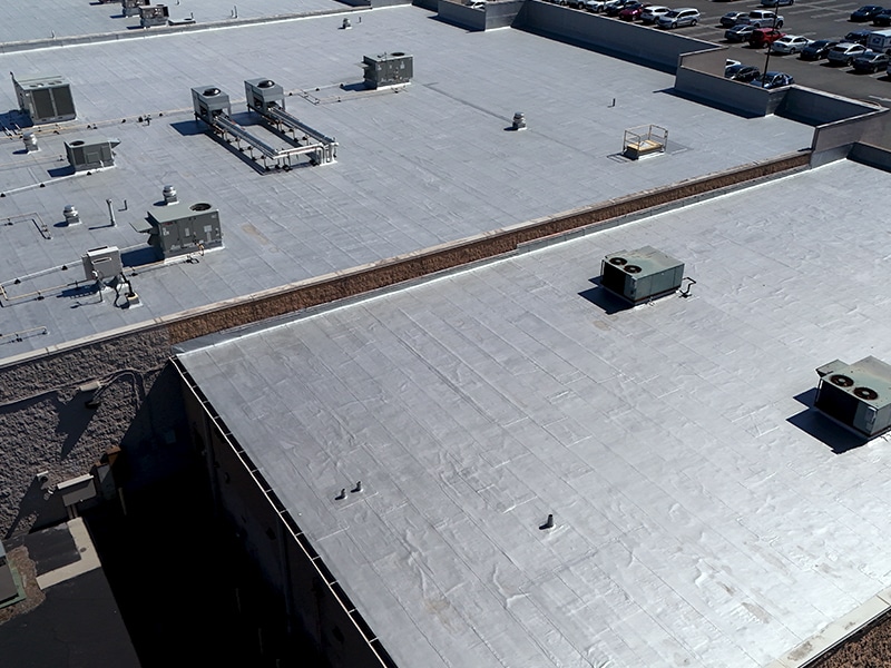 Deptford Shopping Center Deptford, NJ – AP-5100 Moisture Cure Polyurethane Finished Project Close Up Drone View Image of Deptford Shopping Center Deptford, NJ - AP-5100 Moisture Cure Polyurethane Finished Project Close Up Drone View